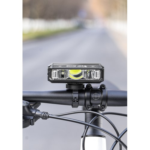 4000mAh Wiederaufladbares Aluminium USB Fahrrad Licht Velo LED Warnlicht IPX4 (1750 Lumen) - Schwarz