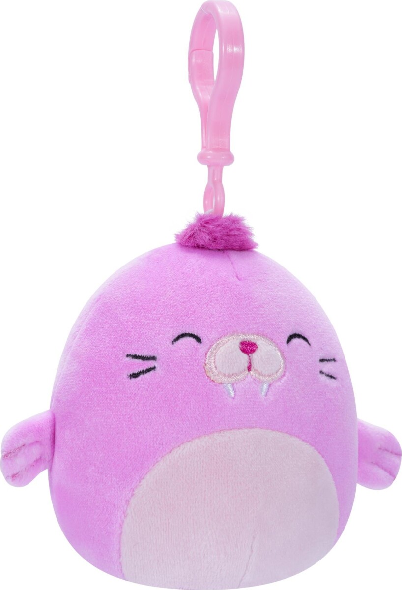 Squishmallows Bamse - Pepper The Walrus - Med Klips - 9 CM