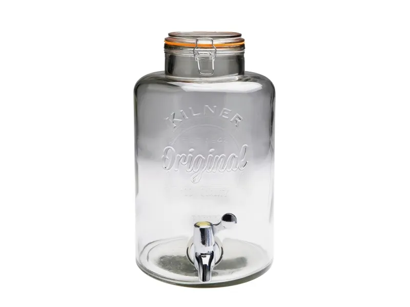 Glasbeholder med taphane Kilner 8 ltr Ø28xH36 cm,stk