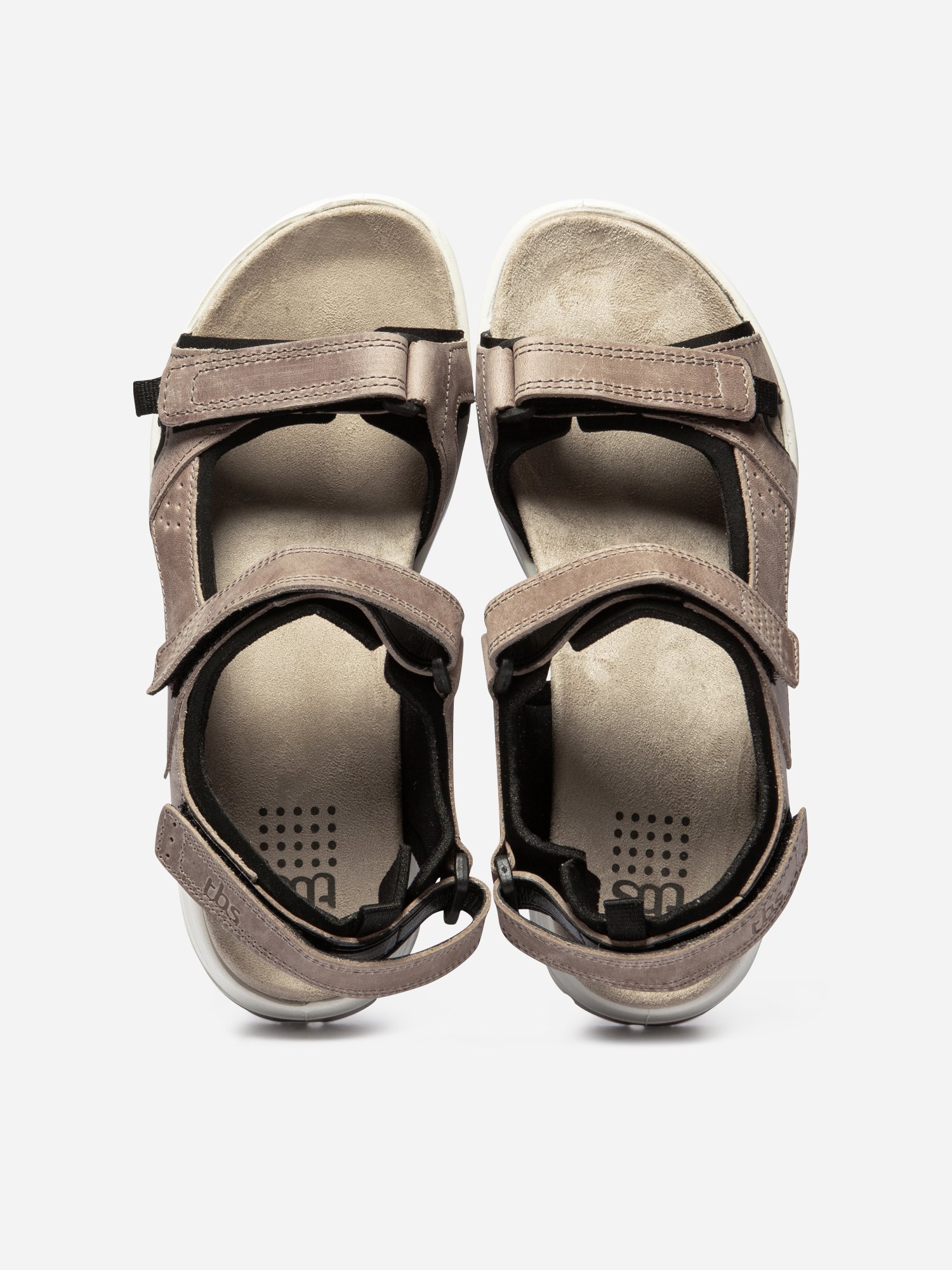 Sandales à Scratch Femme Beige