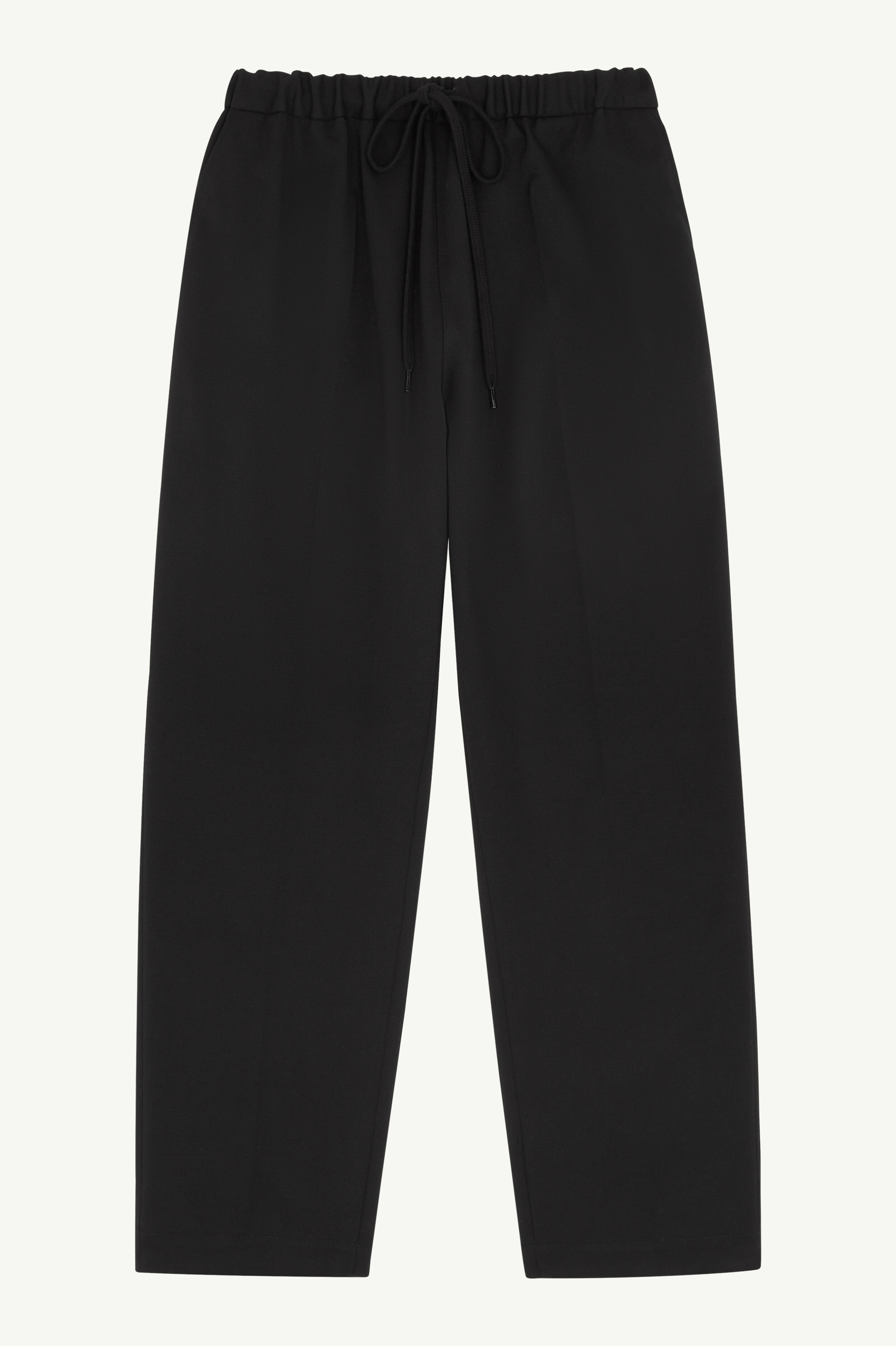 Pantalon en laine à cordon façon tailleur