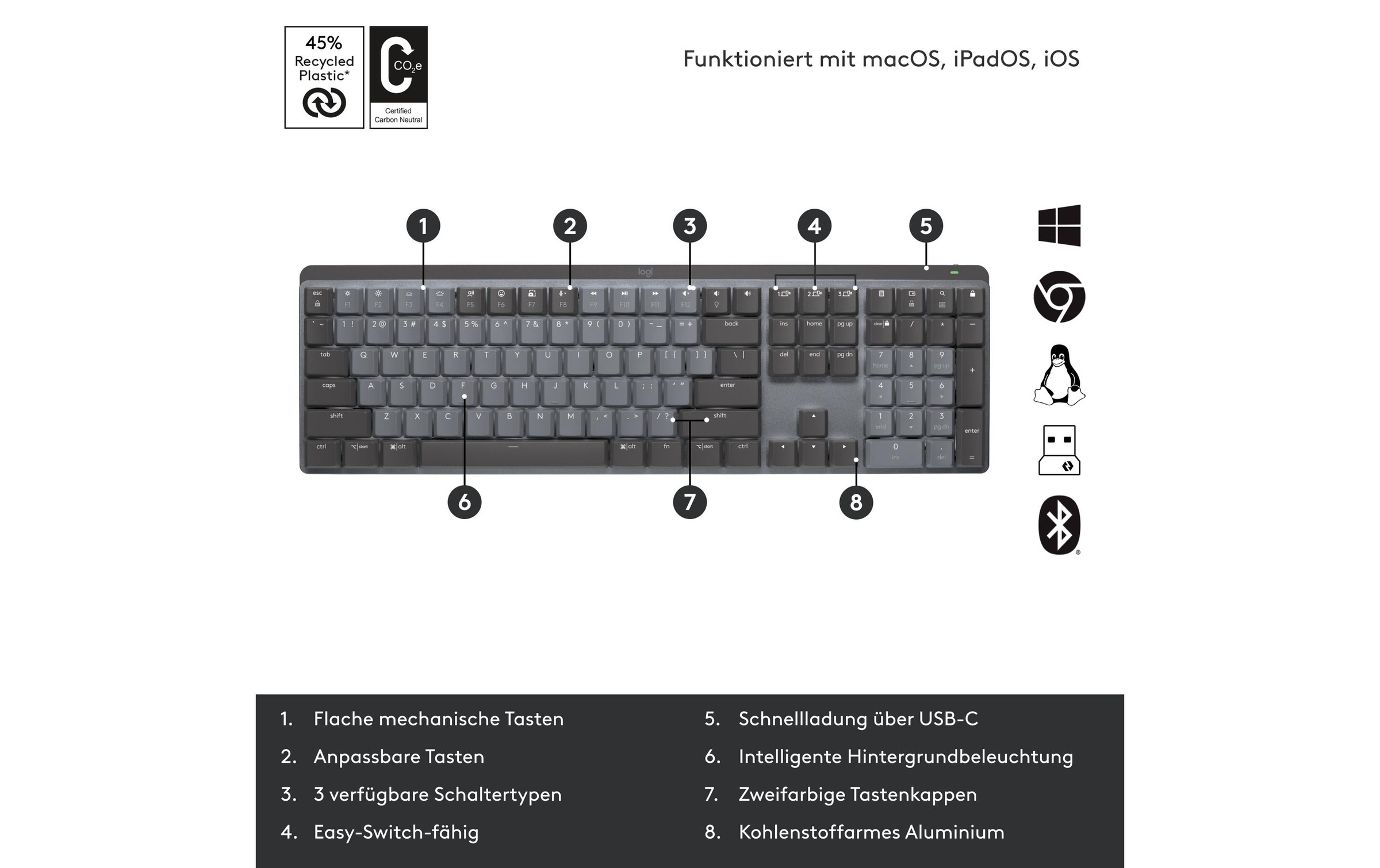 Logitech Tastatur »Logitech MX Mechanical Keyboard« ()