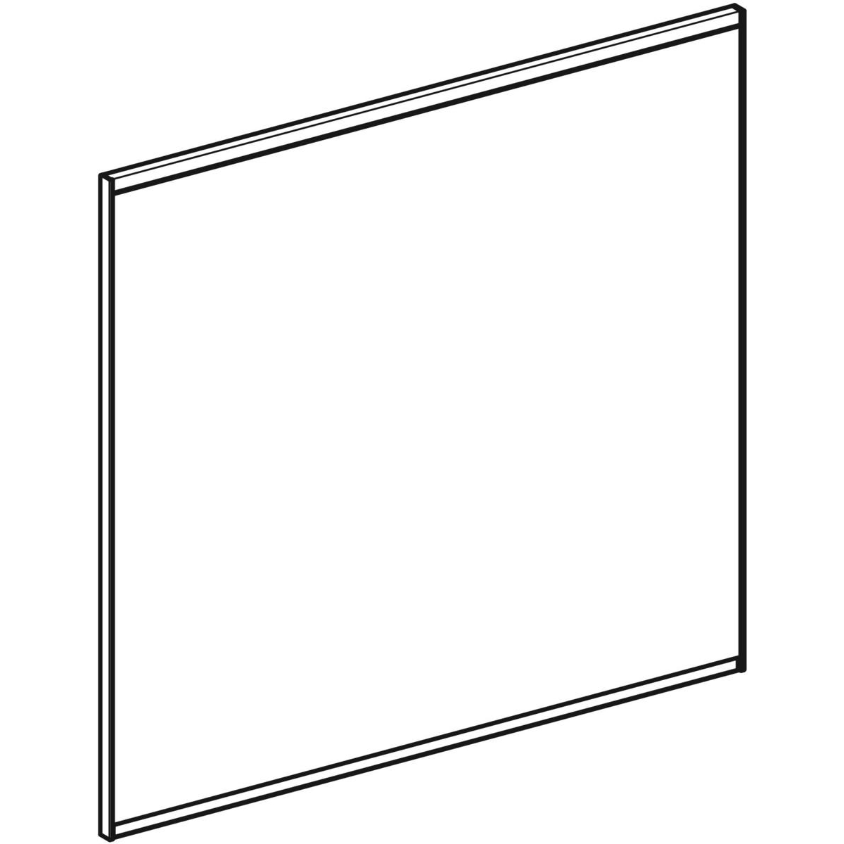 Geberit Option spiegel met verlichting en verwarming 75x70cm zwart