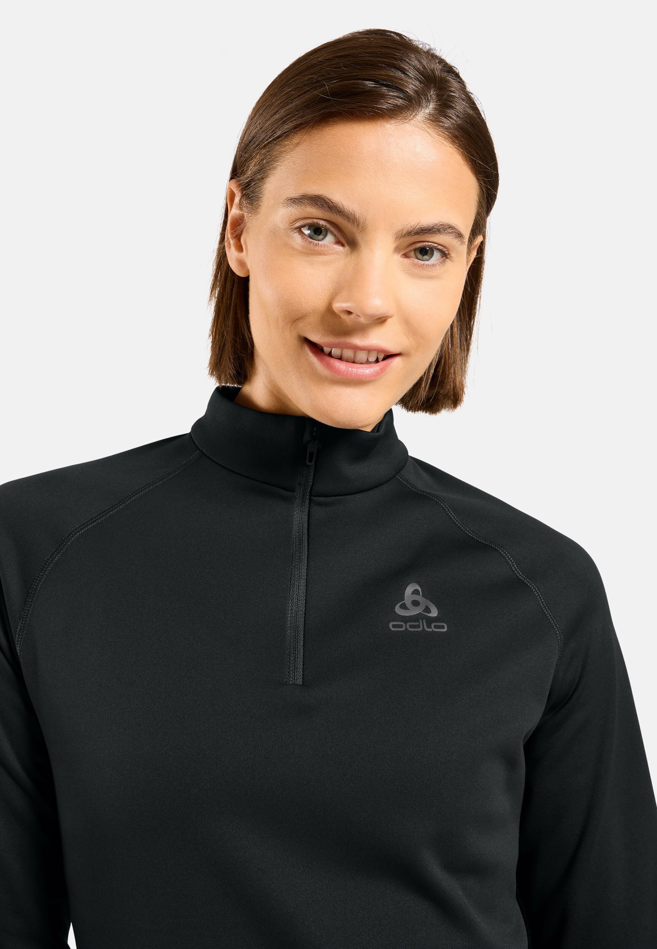 Besso Mid Layer mit Halbreissverschluss in black - black