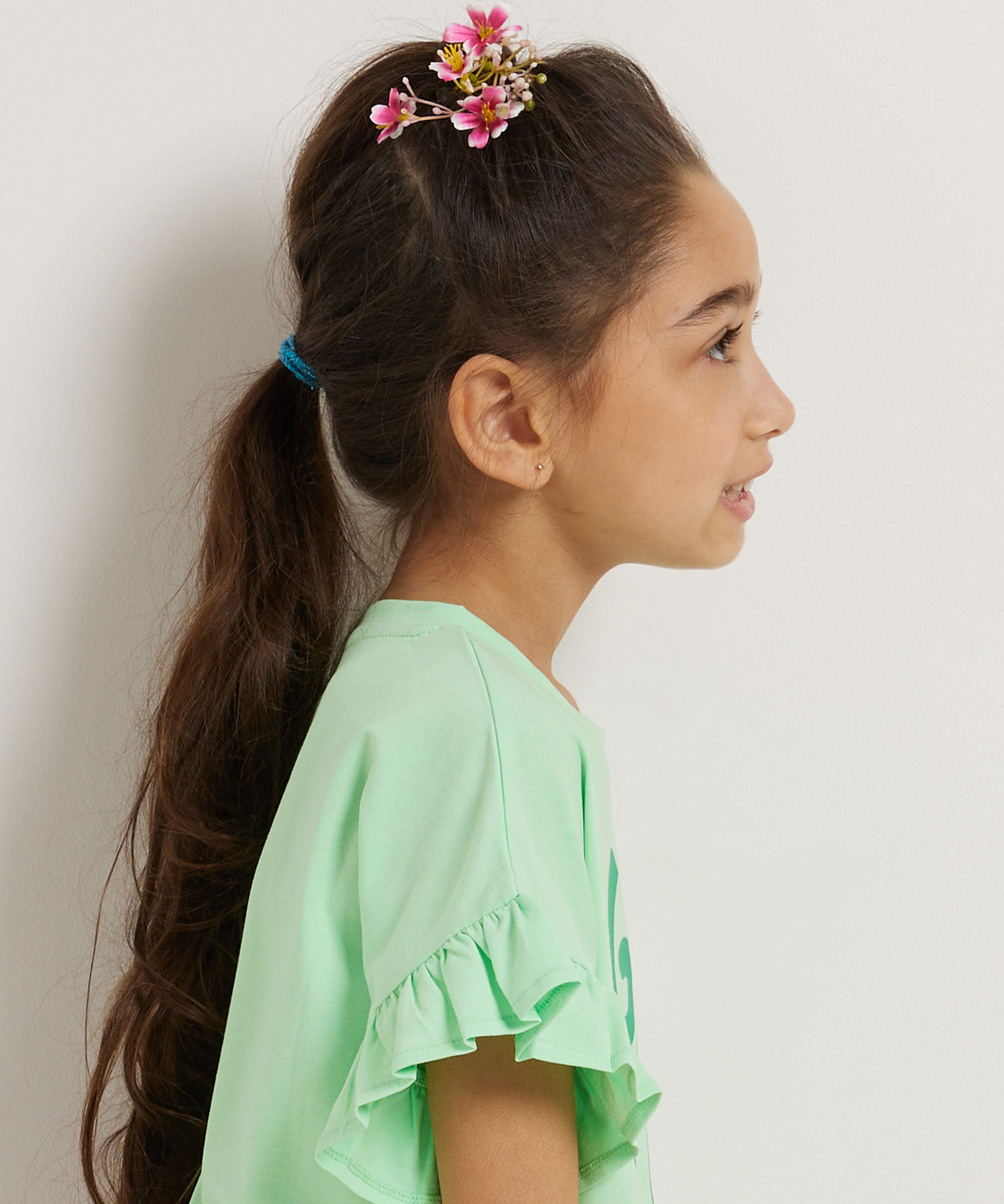kort t-shirt met opdruk