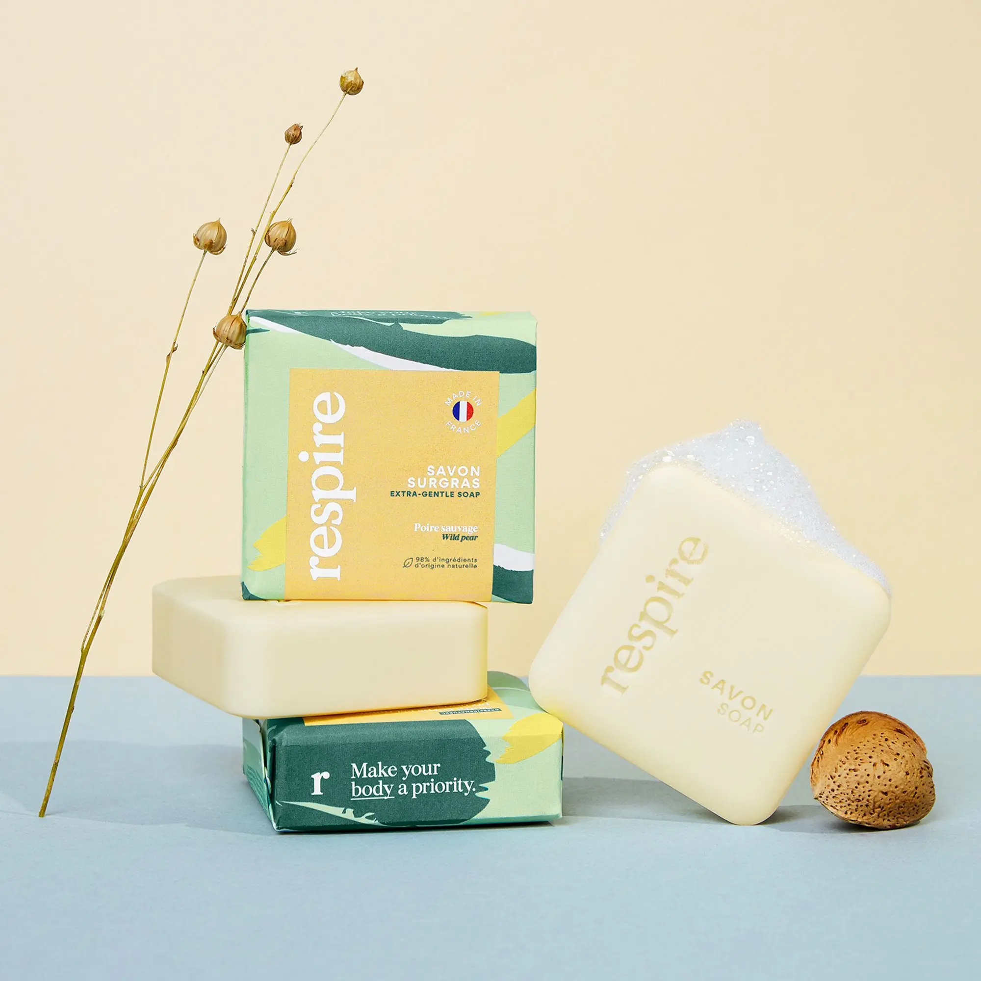 Respire - Savon Surgras Poire Sauvage- Savon