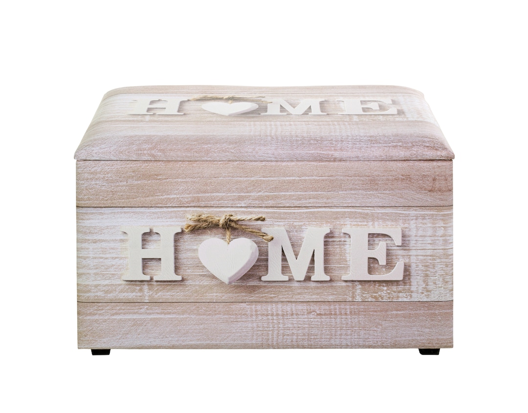 Sitztruhe 65 x 42 cm Motiv HOME