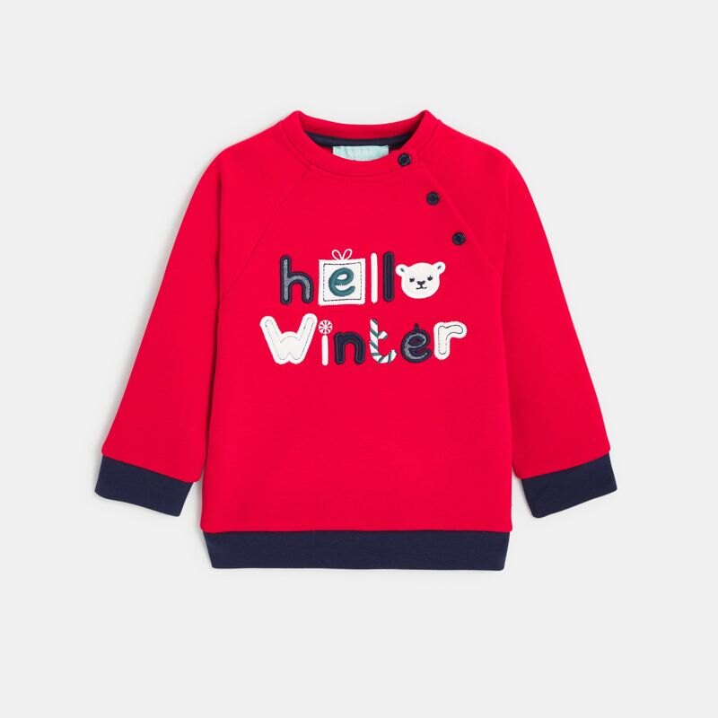 Sweat polaire croisé rouge bébé garçon Rouge