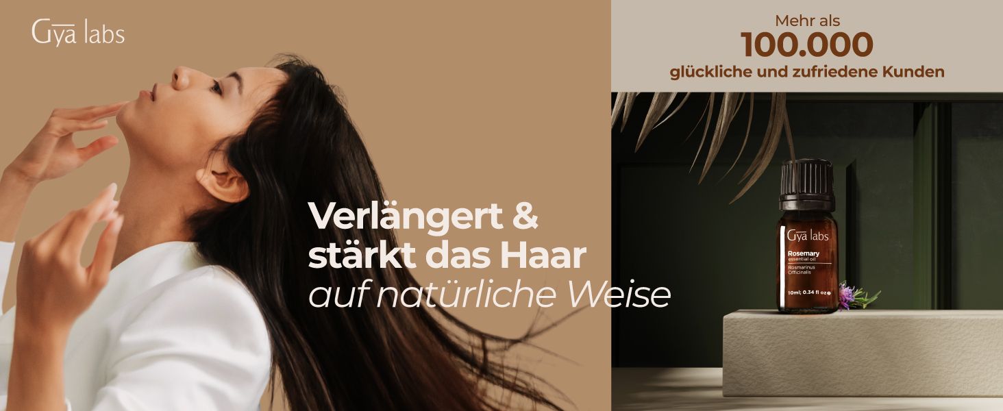 Gya Labs Reines Rosmarinöl für Haarwachstum und trockene Kopfhaut