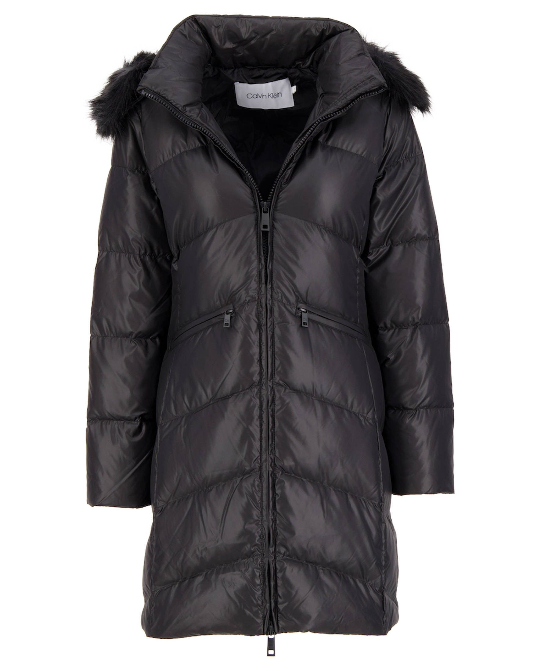 CALVIN KLEIN| Damen Daunenmantel mit Kapuze ESSENTIAL REAL DOWN COAT