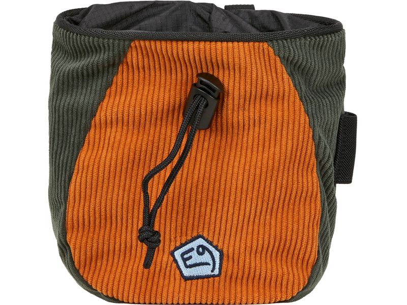 E9 Chalk Bag Drop-VS Dunkelgrün/Orange Chalk-Tasche