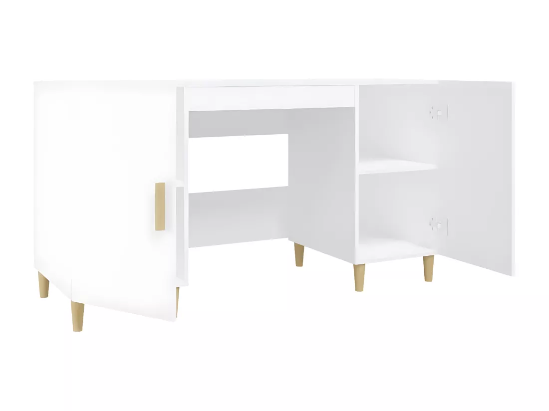 Bureau Blanc 140x50x75 cm Bois d'ingénierie
