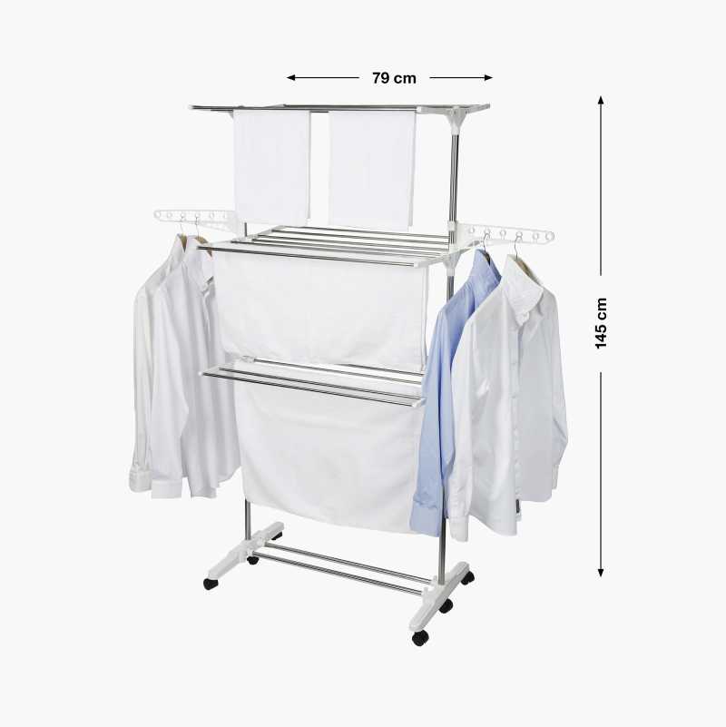 Tørkestativ på hjul, 17 m tørkeareal