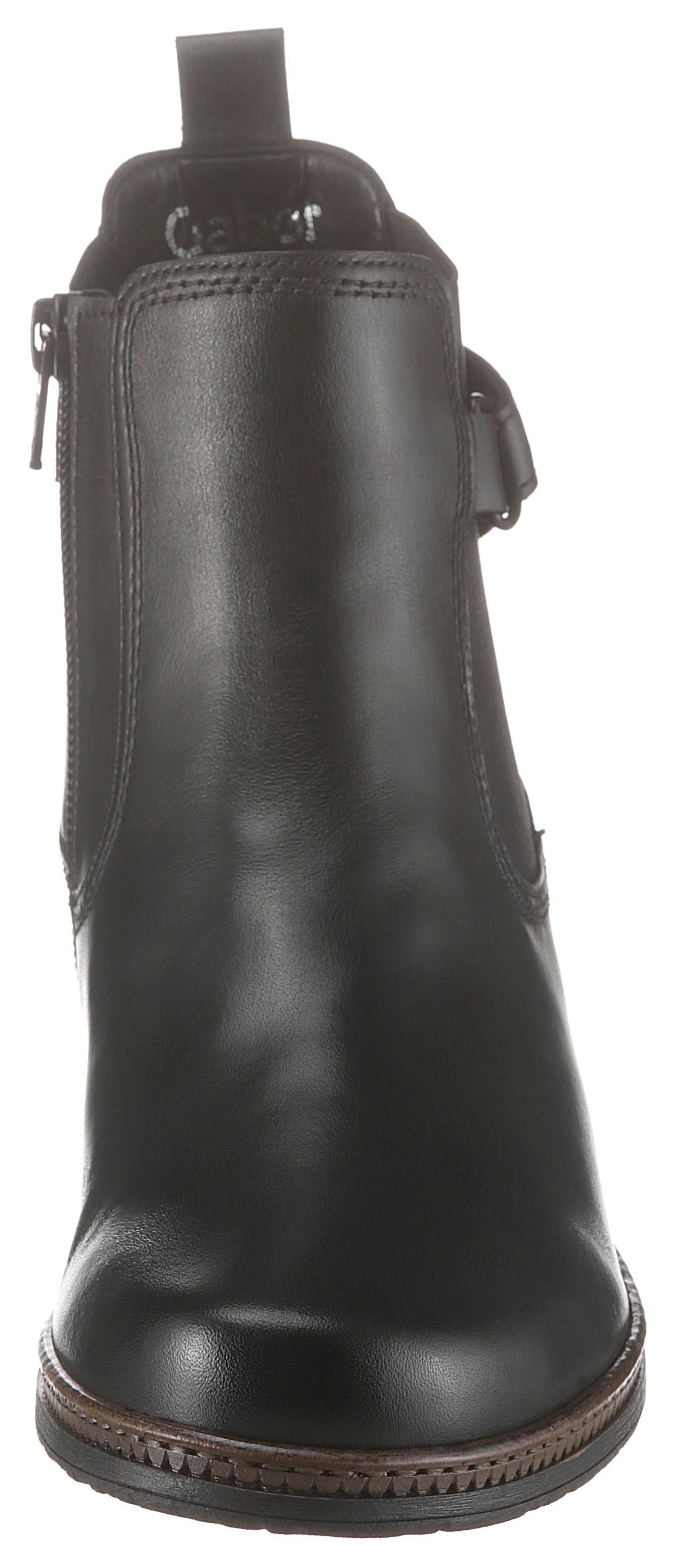 Gabor Chelseaboots  , Blockabsatz, Stiefelette, Businessmode mit Stretcheinsatz
