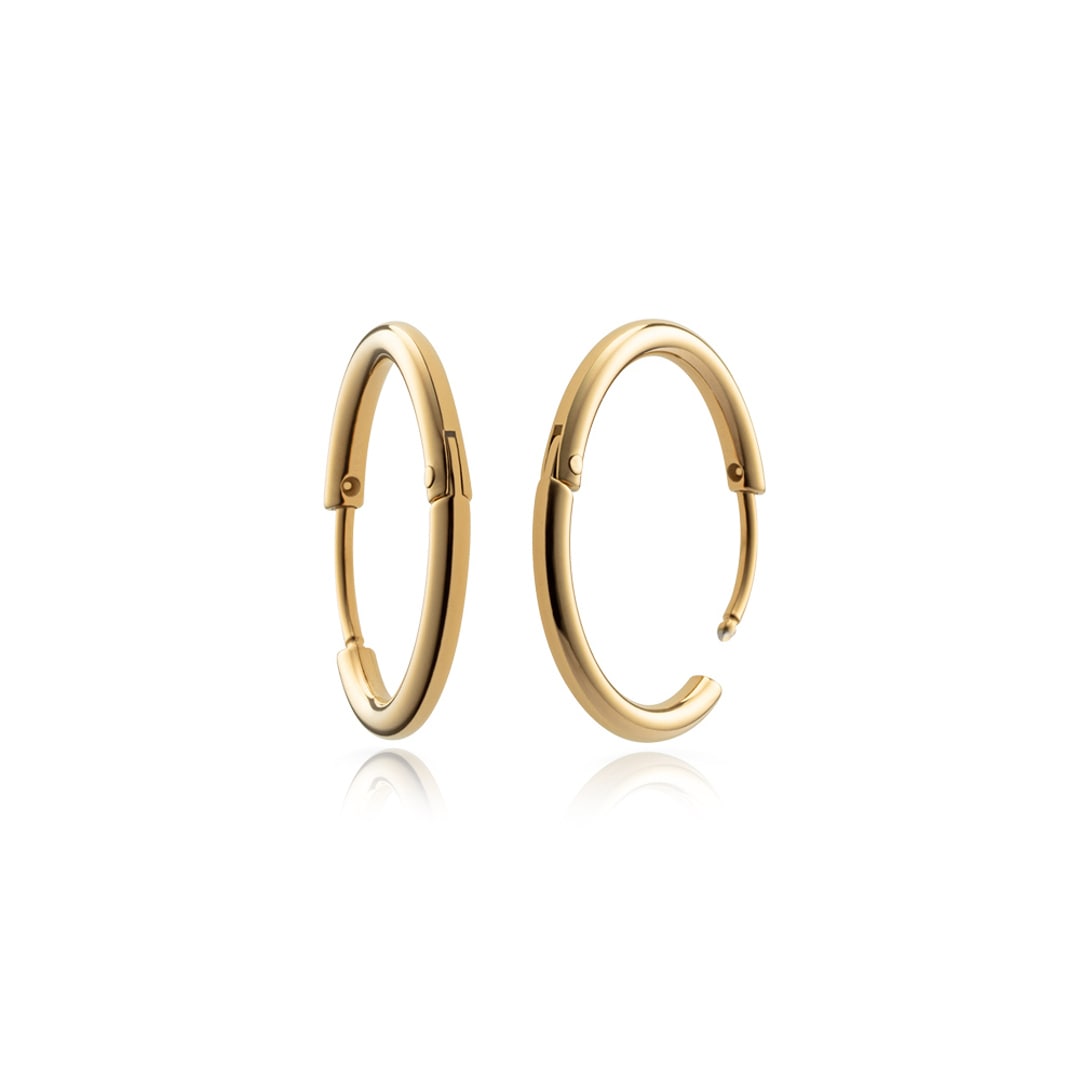 Paul Hewitt Charm-Kreolen Hoops Marinium Ocean Steel Goldig