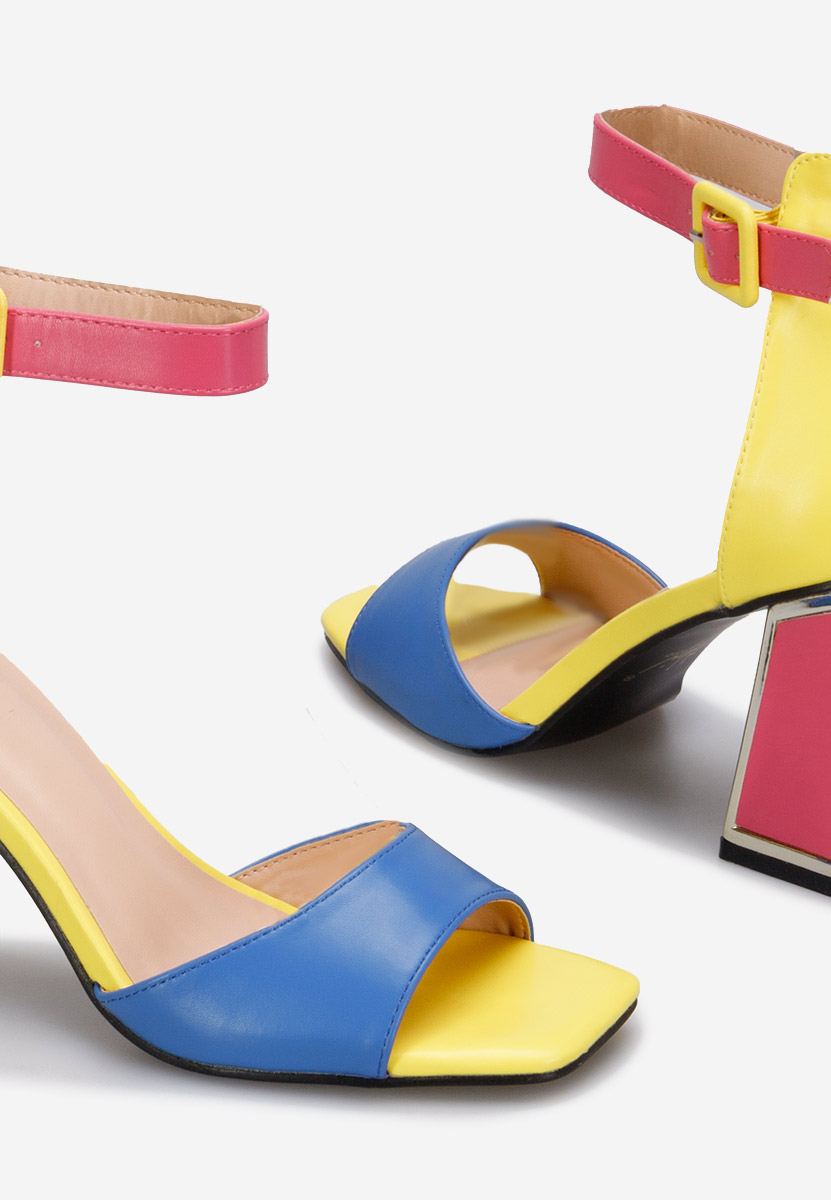 Sandales à talon épais multicolores Wella