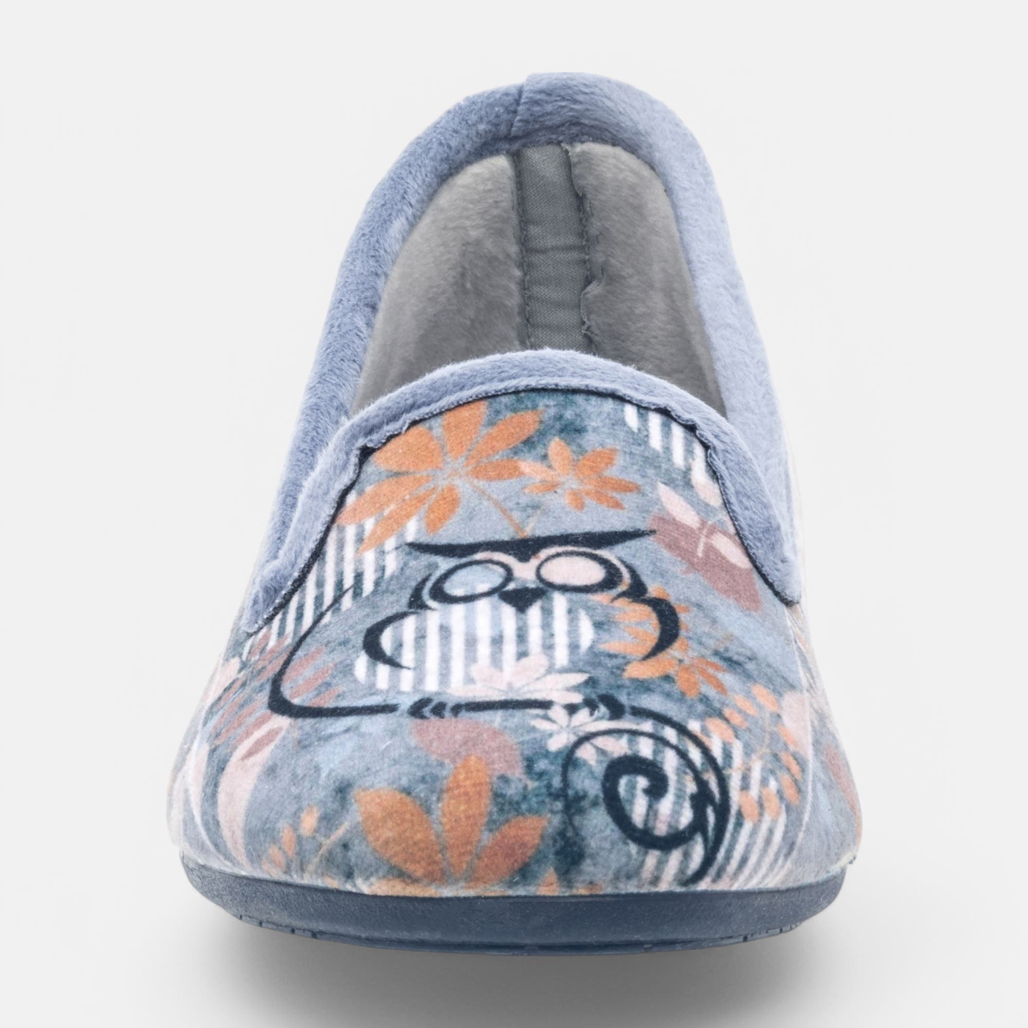 Pantoufles pieds sensibles Femme bleu