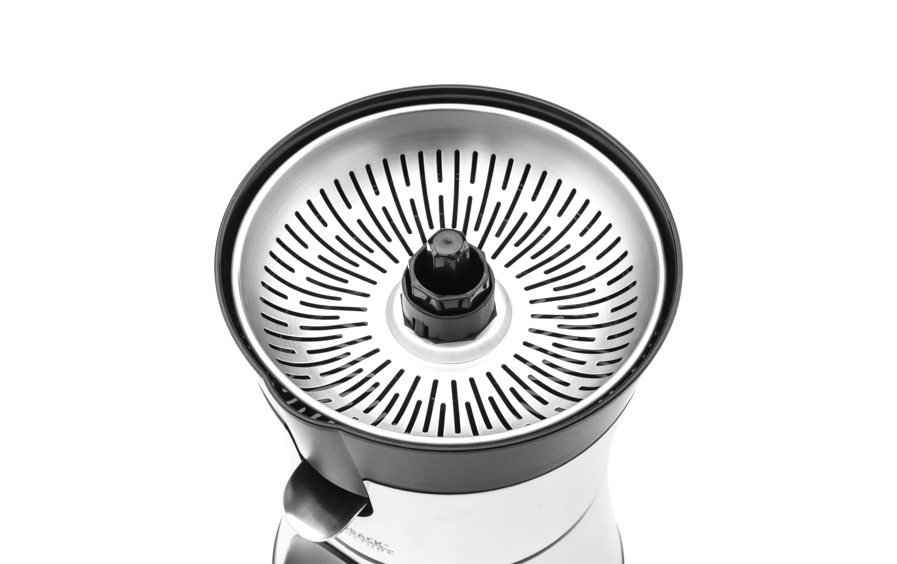 Saftpresse Home Culture Schwarz/SilberPresskegel für Zitrusfrüchte