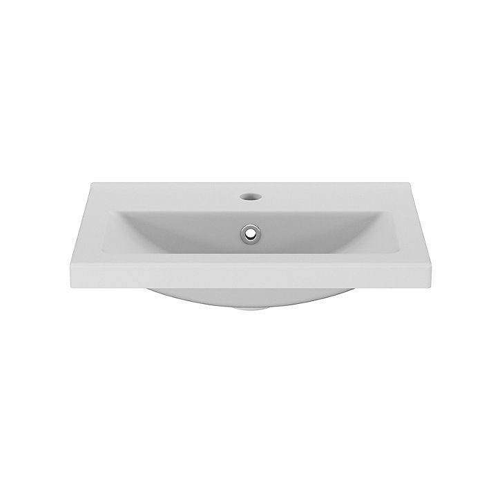 Plan vasque faible profondeur blanc GoodHome Nira 50 cm