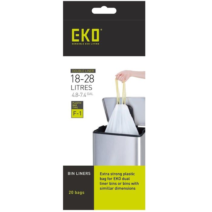 480st EKO Afvalzak type F1 18 - 28 liter Doos 24 x 20 zakken (8713631993024)