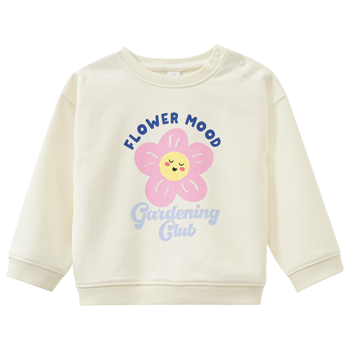 Topomini Baby Sweatshirt mit Blumen-Print creme
