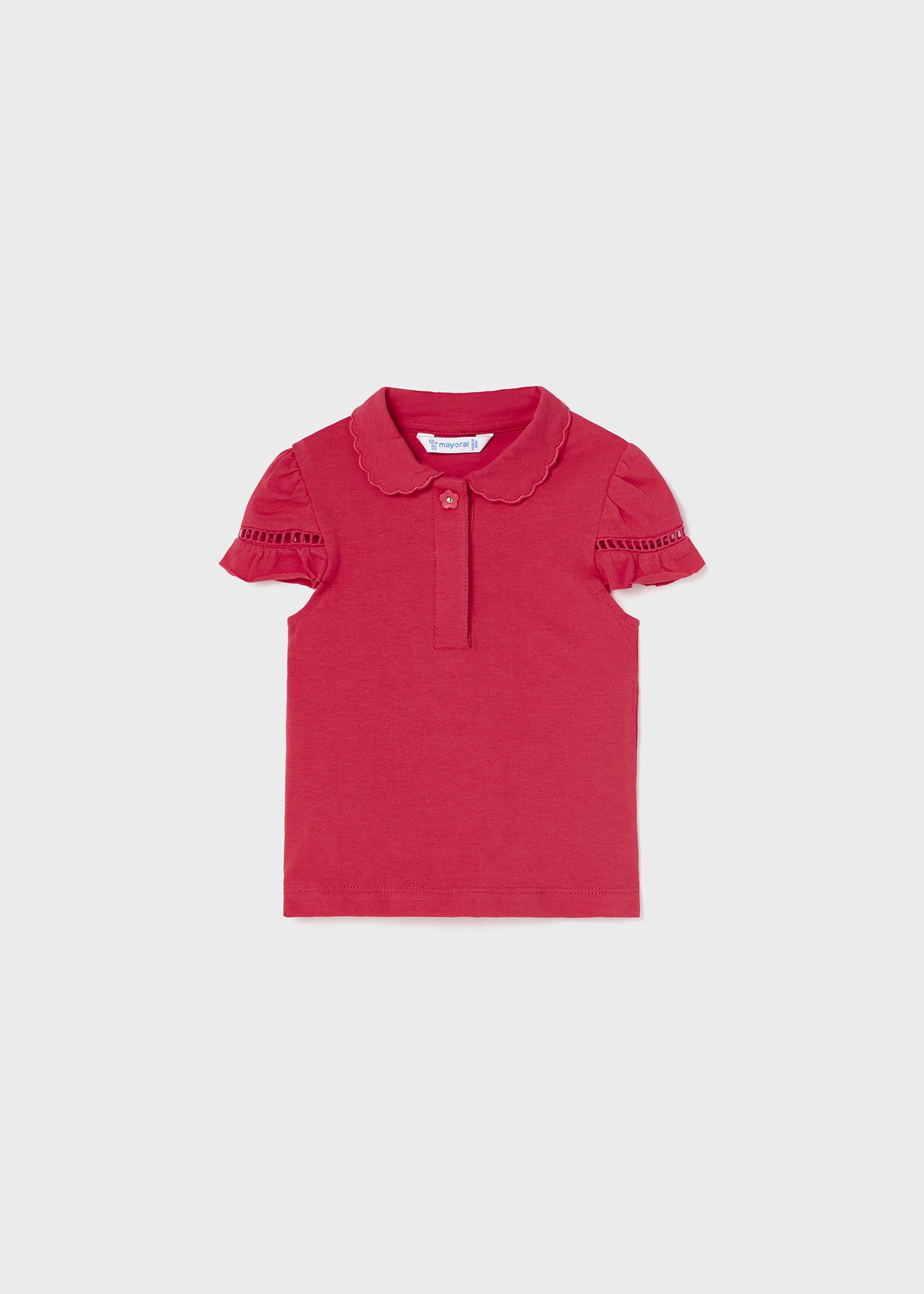 Camisa polo de manga curta em algodão sustentável para bebês