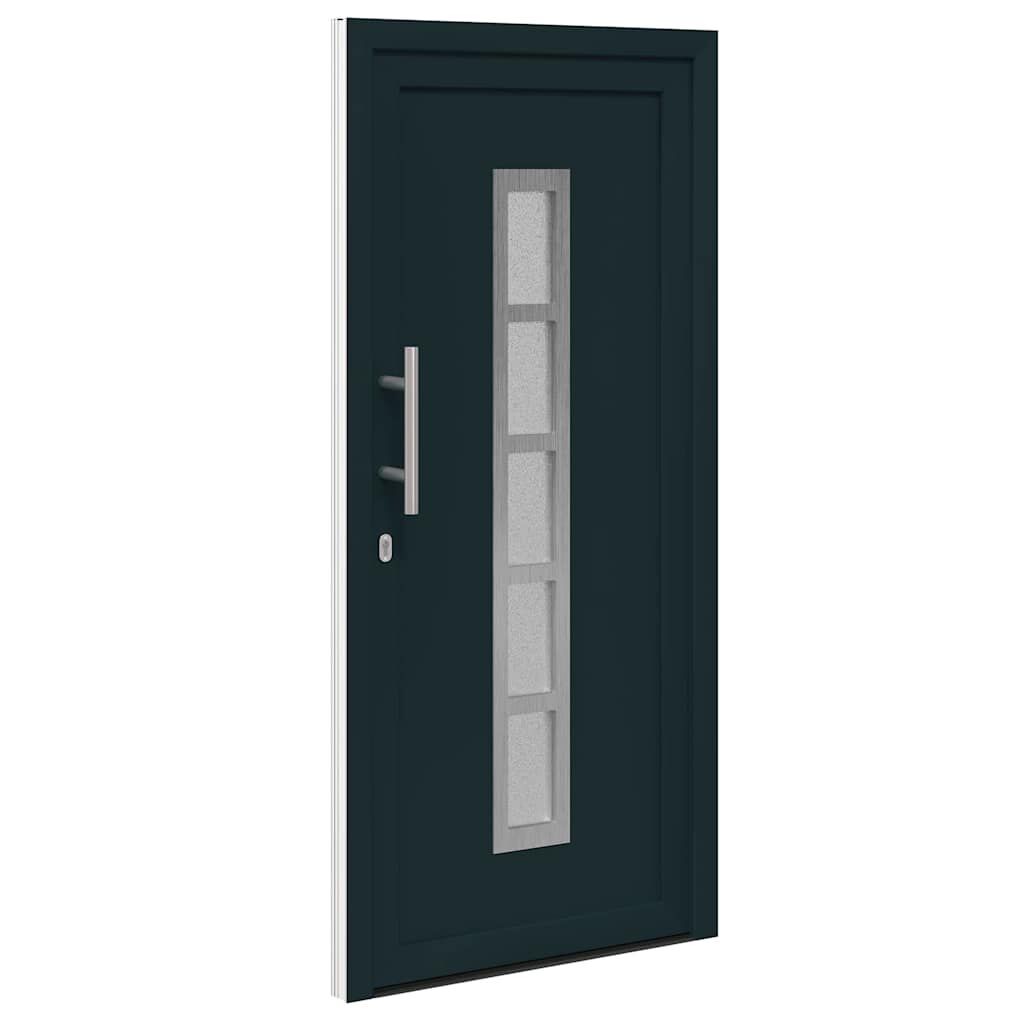 vidaXL Antraciet PVC Voordeur