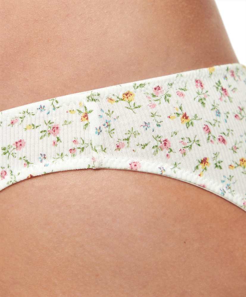 7 calcinhas clássicas de algodão estampado