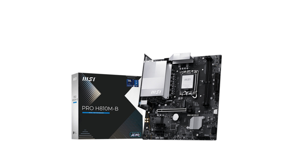 MSIPRO H810M-B socket 1851 moederbord  (2.5 Gb-LAN, Sound, µATX)