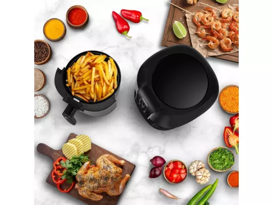 Friteuse Sans Huile De 3l - 8 Programmes Airmed Noir De Kitchencook