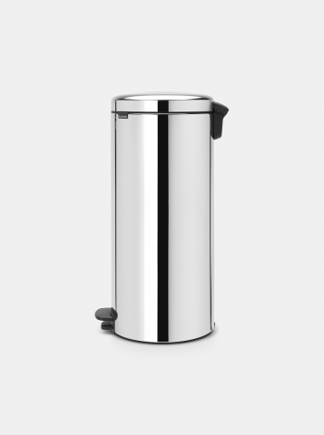 NewIcon Pedaalemmer, 30 liter, kunststof binnenemmer - Brilliant Steel