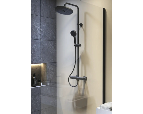 Douchekolom incl. thermostaat Ideal Standard Ceratherm T25+ zijdezwart mat A7210XG