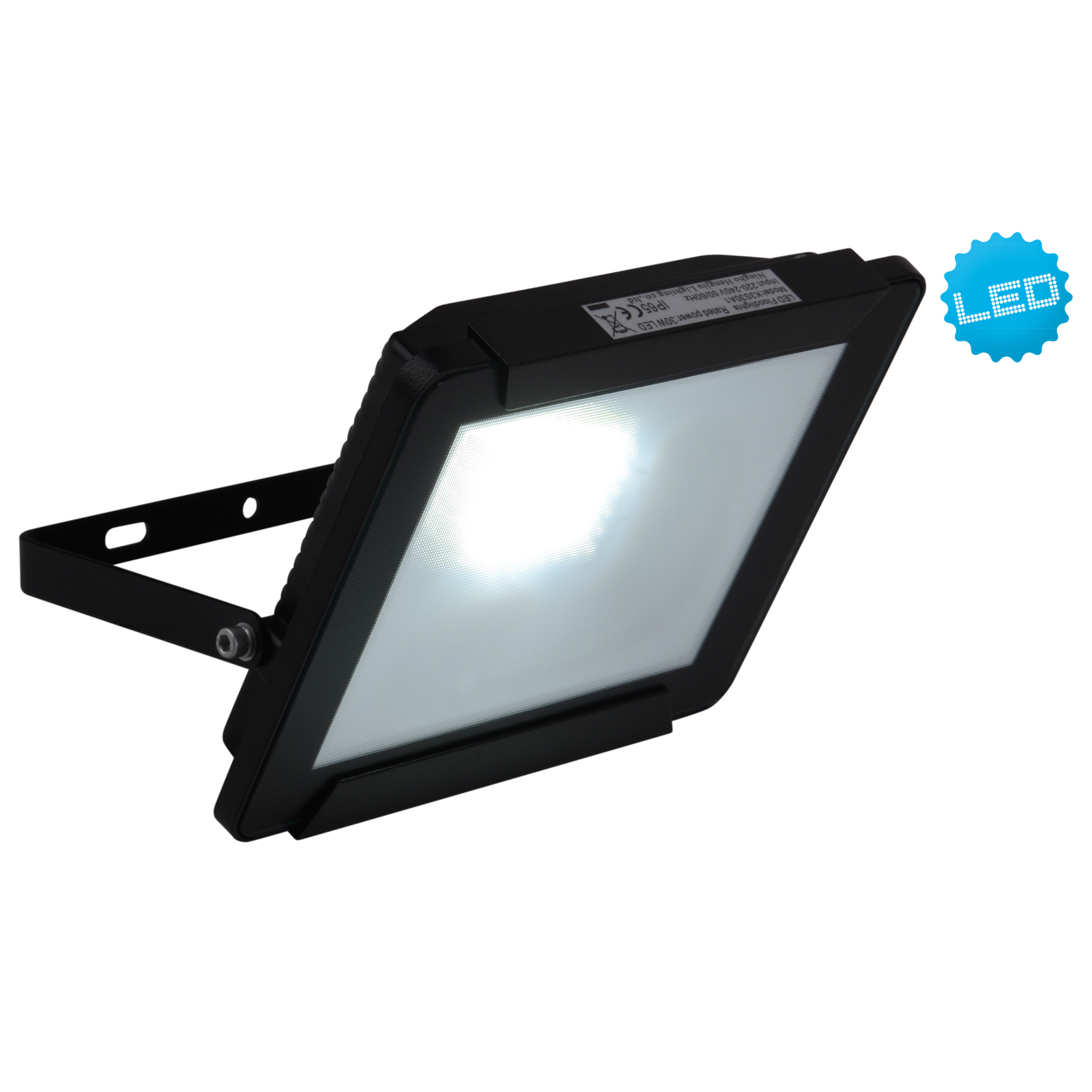 LED-Wand-Außenleuchte STRAHLER - schwarz - 30 Watt