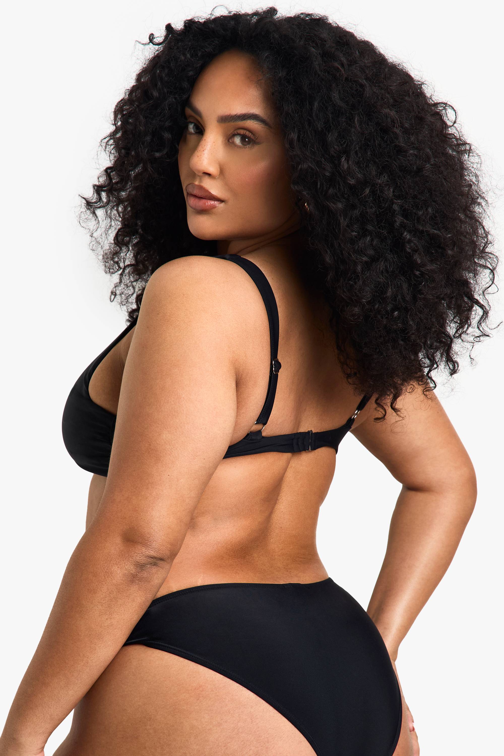 boohoo Top Bikini Court Essentials Plus Swimwear