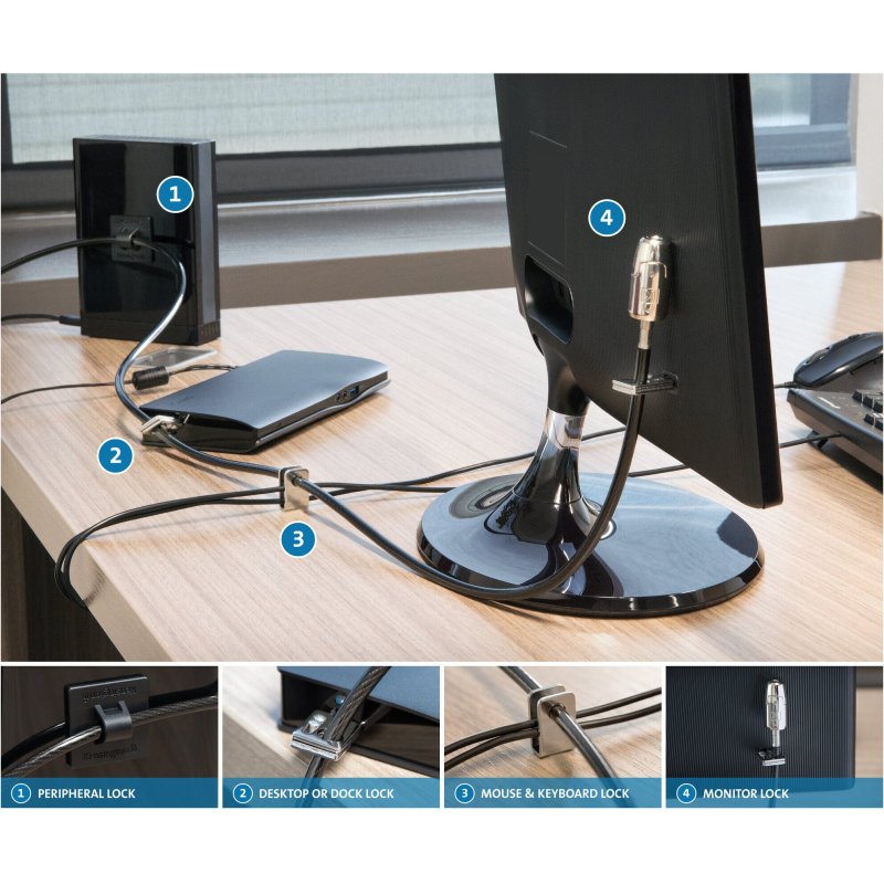 Kensington Kit de verrouillage 2.0 pour ordinateurs de bureau et périphériques