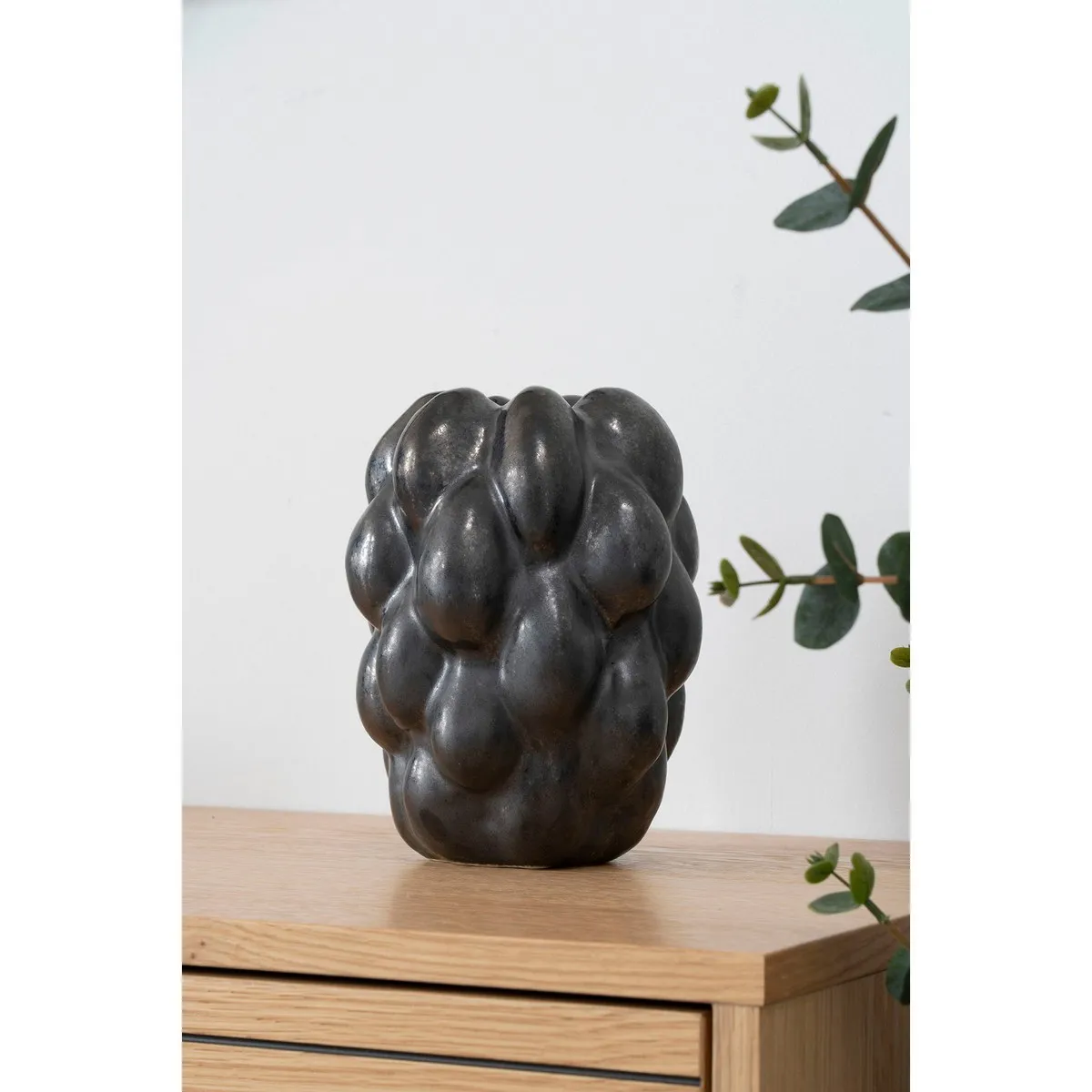 Epikasa Vase Décoratif Roma - Noir Grès