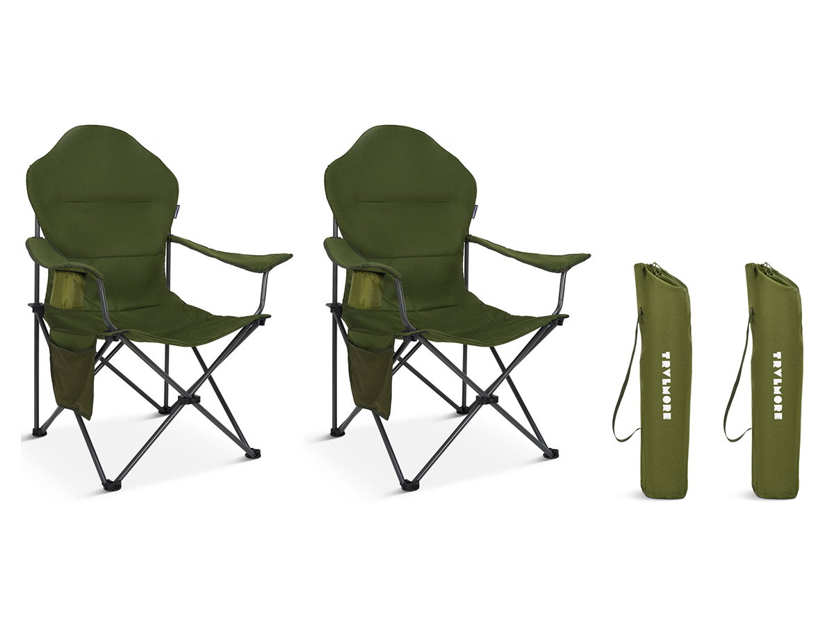TRVLMORE Small Plus Green vouwstoel - Set van 2