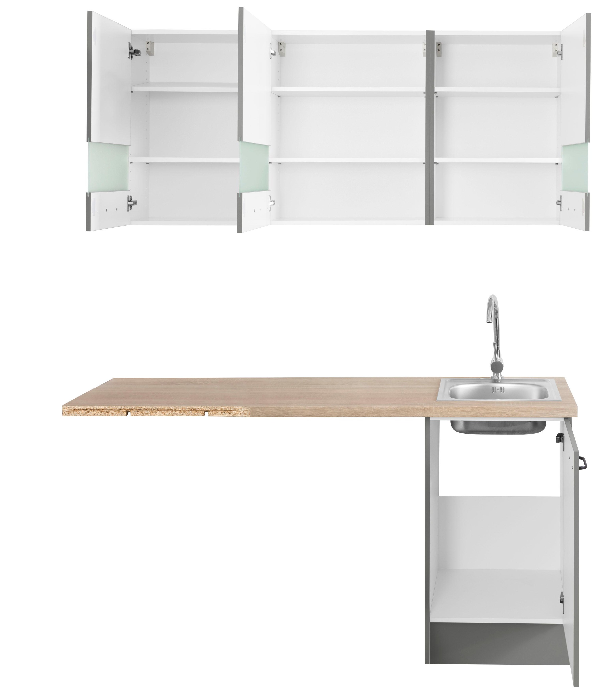 OPTIFIT Winkelküche »Elga« Soft-Close-Funktion, höhenverstellbaren Füssen, Stellbreite 265 x 175cm