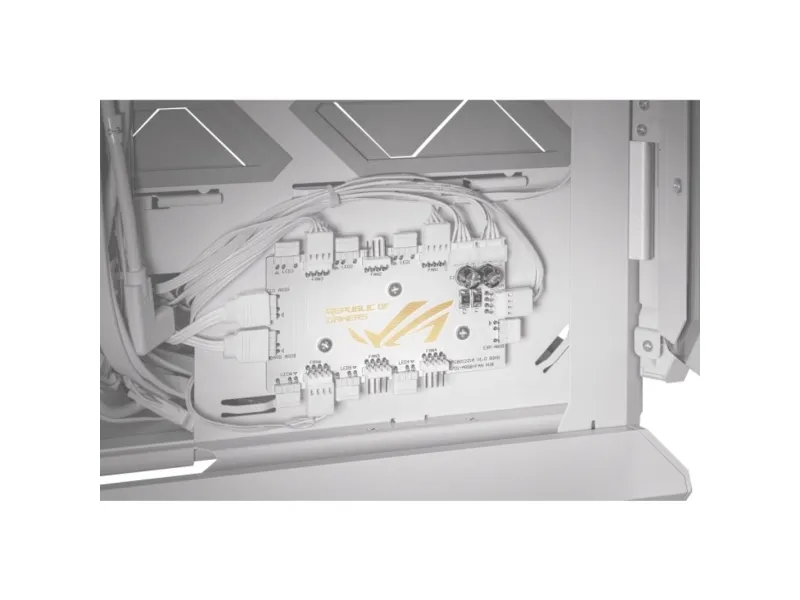 ASUS ROG Hyperion GR701 - FT gaming - udvidet ATX - sidepanel med vindue (hærdet glas) - ingen strømforsyning - hvid - USB/Lyd