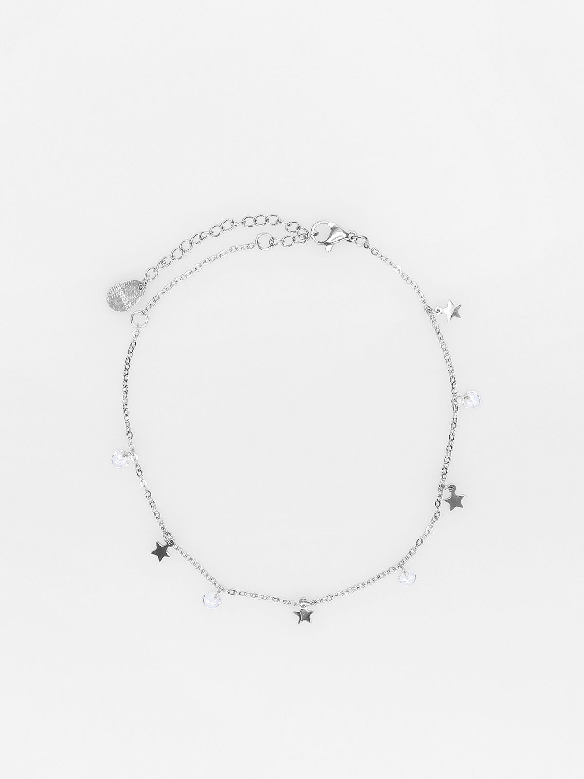 Chaîne de cheville à pendentifs- Argenté