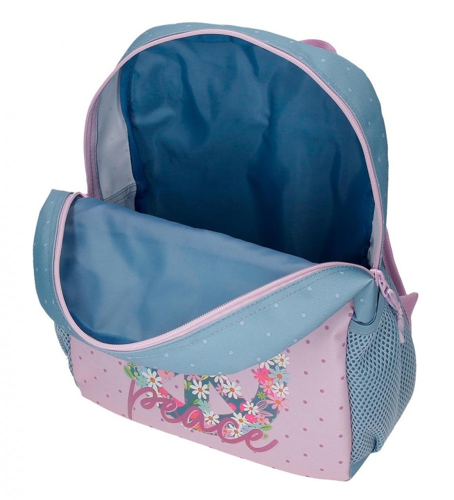 Mochila Roll Road Peace com Rodízios, 33 cm, Multicolorida