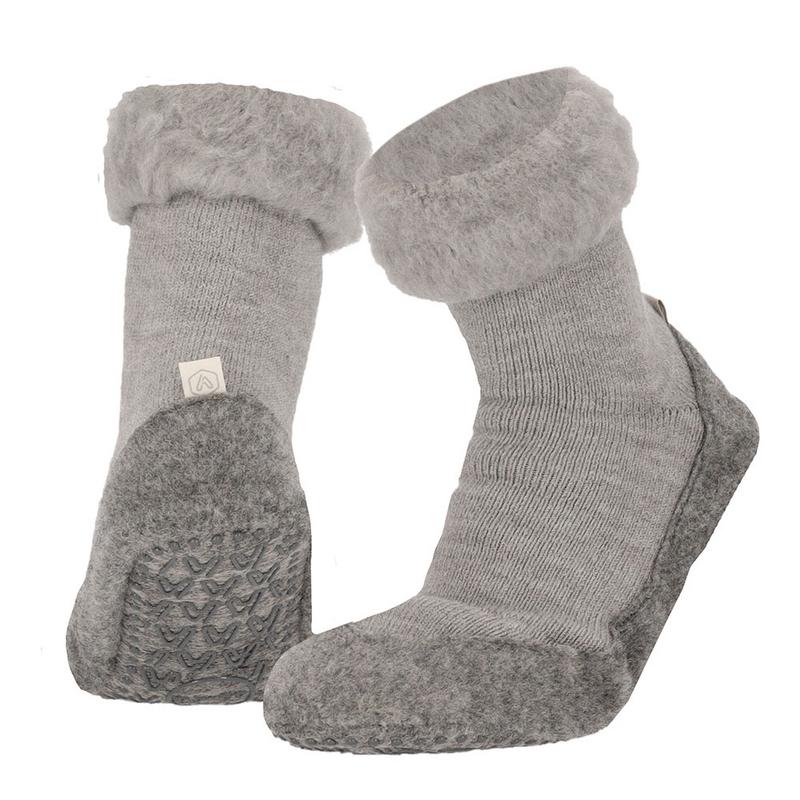 Apollo Huisslof Wol Anti-Slipgrijs 45/46 (1 paar)
