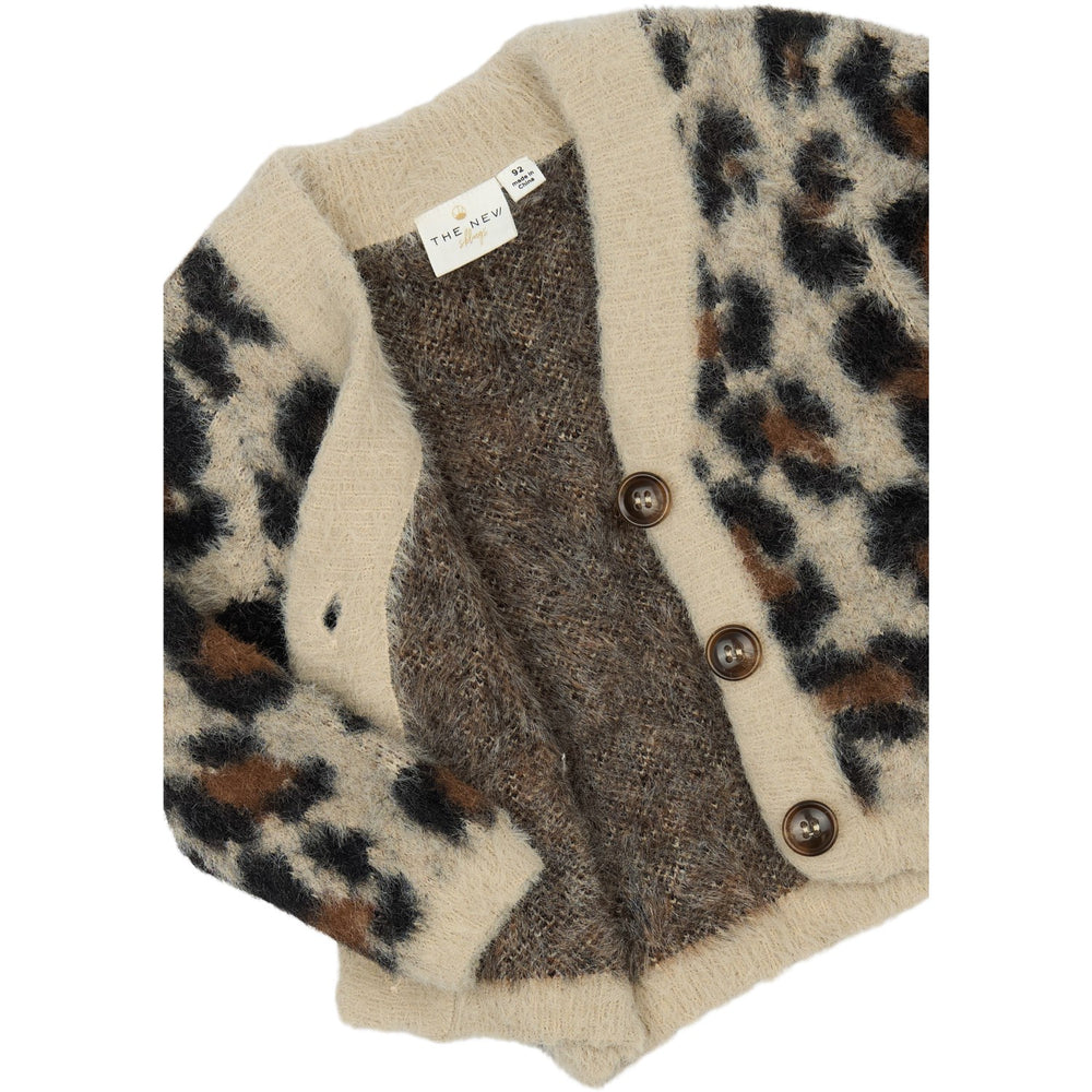Køb THE NEW Siblings Feather Gray AOP Pamela Jacquard Cardigan