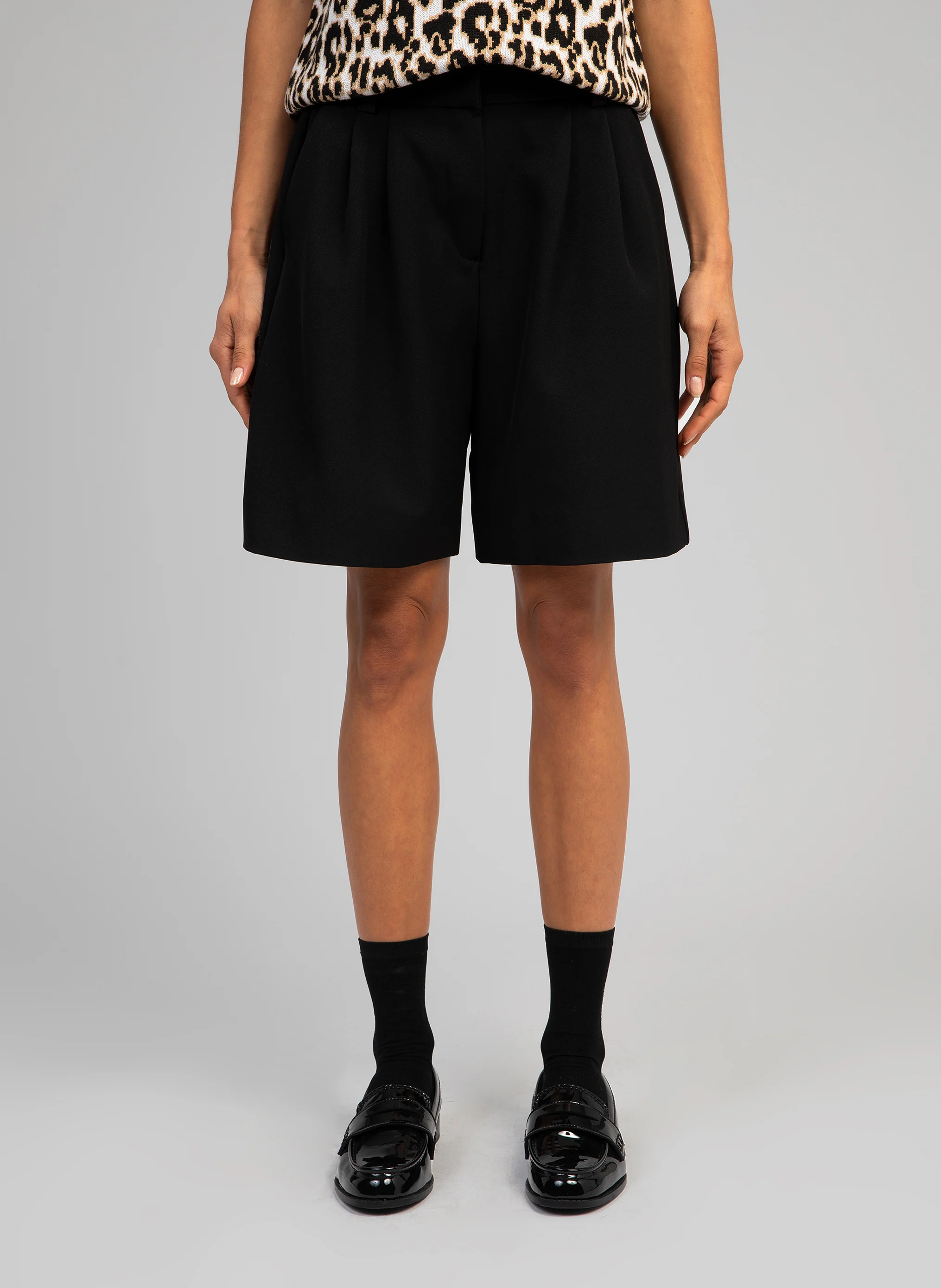 PALIO - Bermuda taille haute | Noir