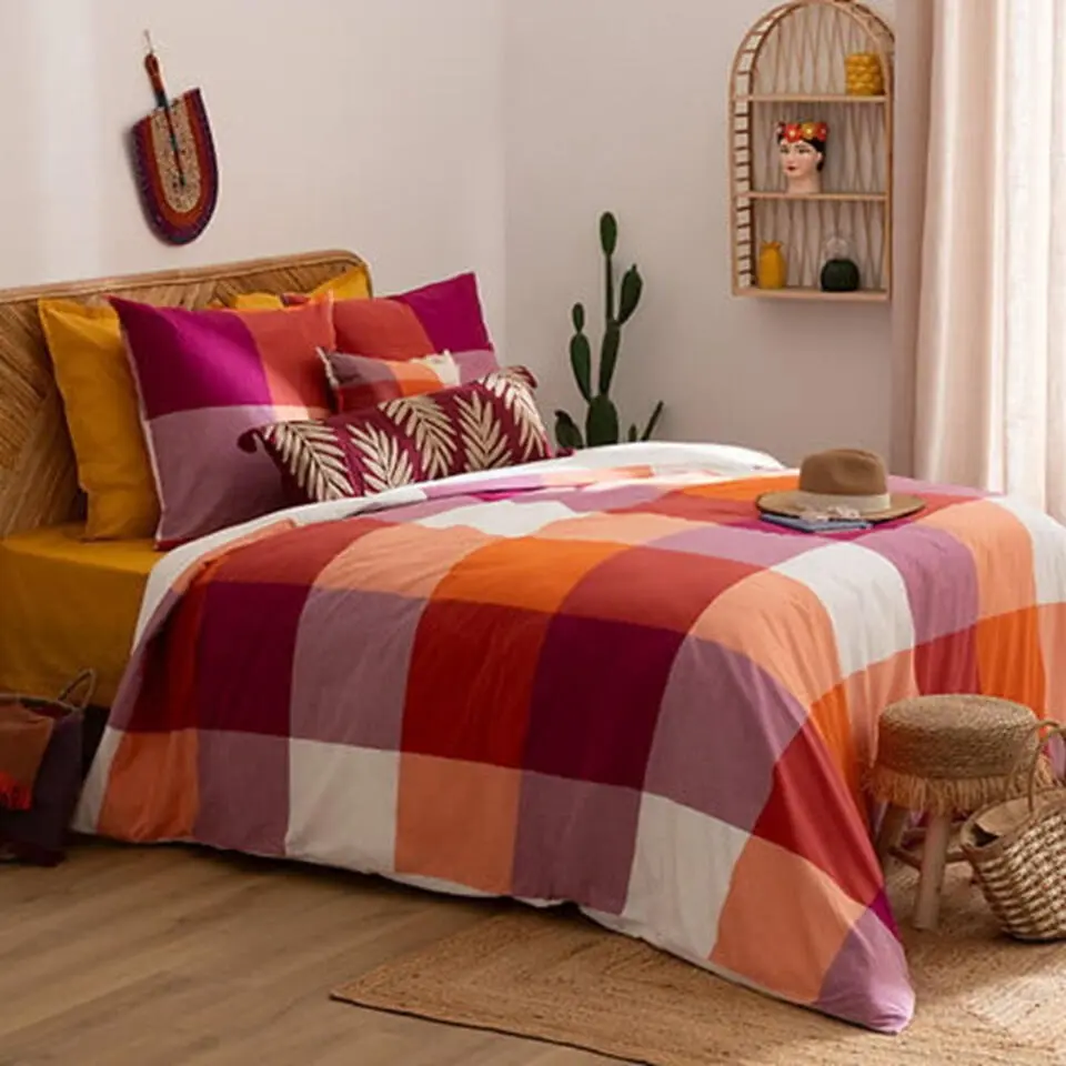 Atmosphera Bijzet krukje model Yucatan - beige - H40 cm
