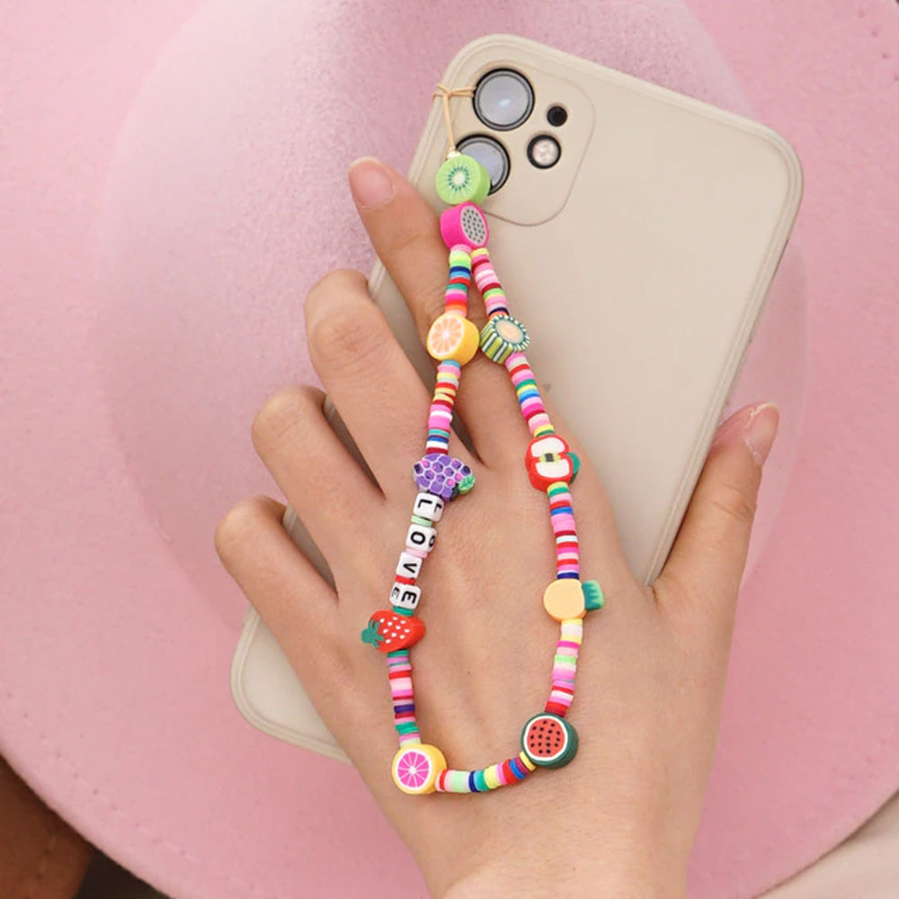 Universal Handy Kette Phone Charms Schmuck Anhänger Handgelenkschlaufe - Früchte