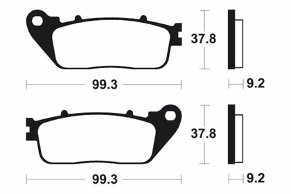 Plaquettes de freins Tecnium Performance métal fritté - MR362