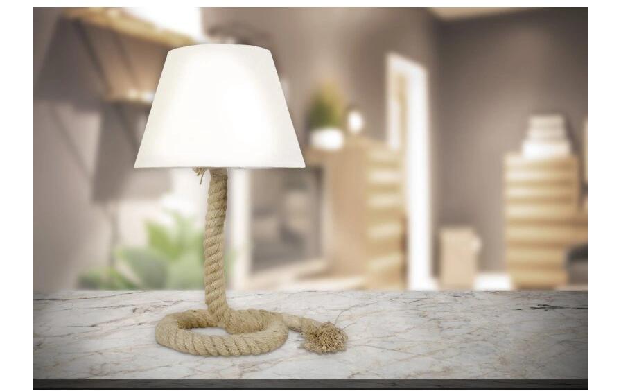 Tischleuchte mit Textilschirm «Rope» 40 cmTextil-Tischlampe