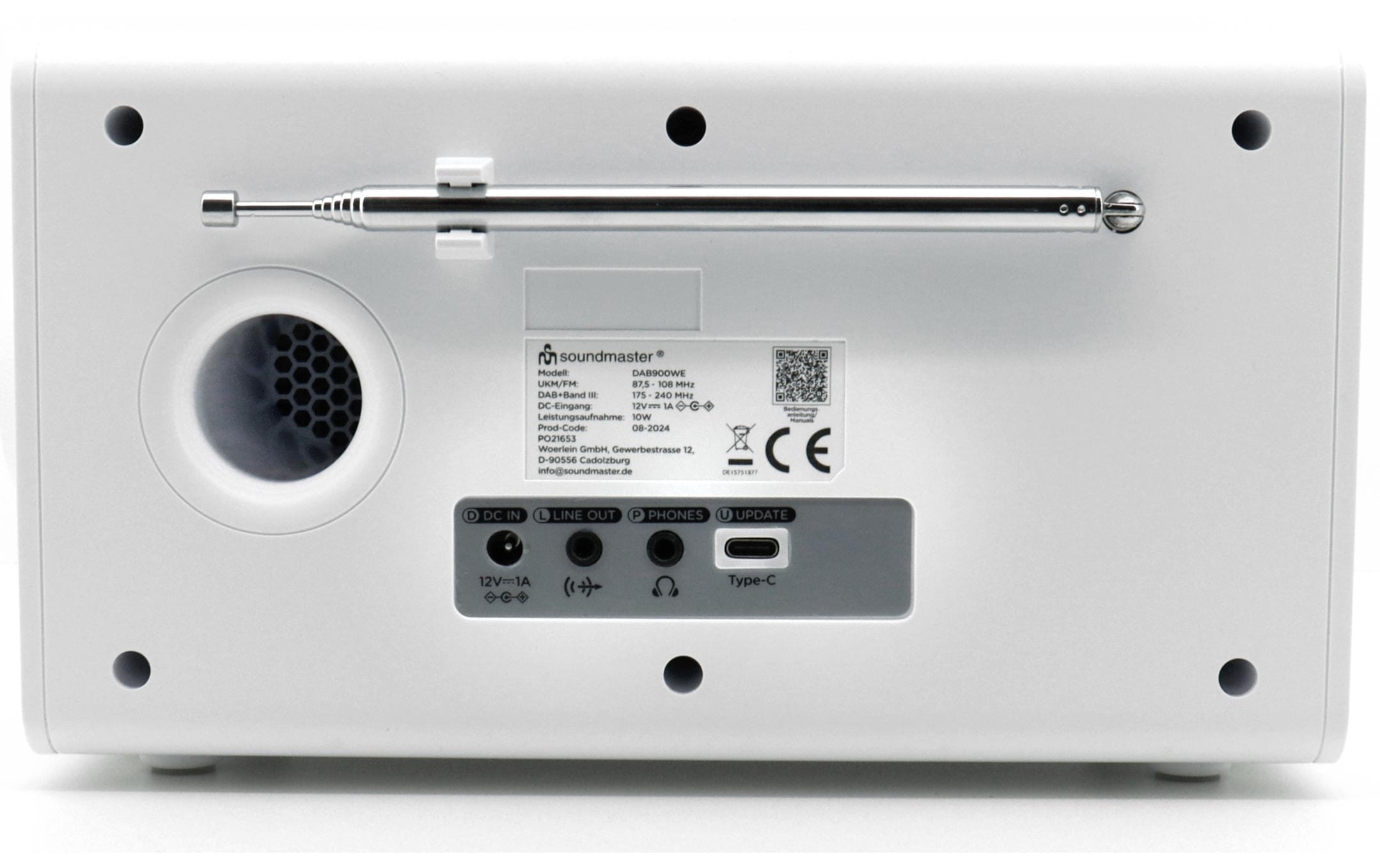 Soundmaster Digitalradio (DAB+) »DAB900WE« ( ) Datumsanzeige, Display, Senderspeicher,