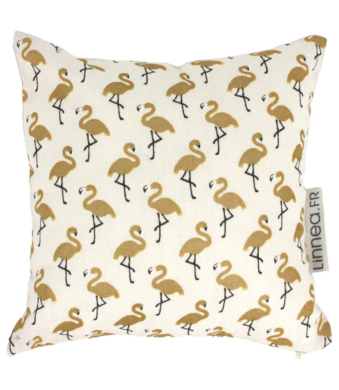 Housse de coussin 60x60 cm FLAMINGO Or